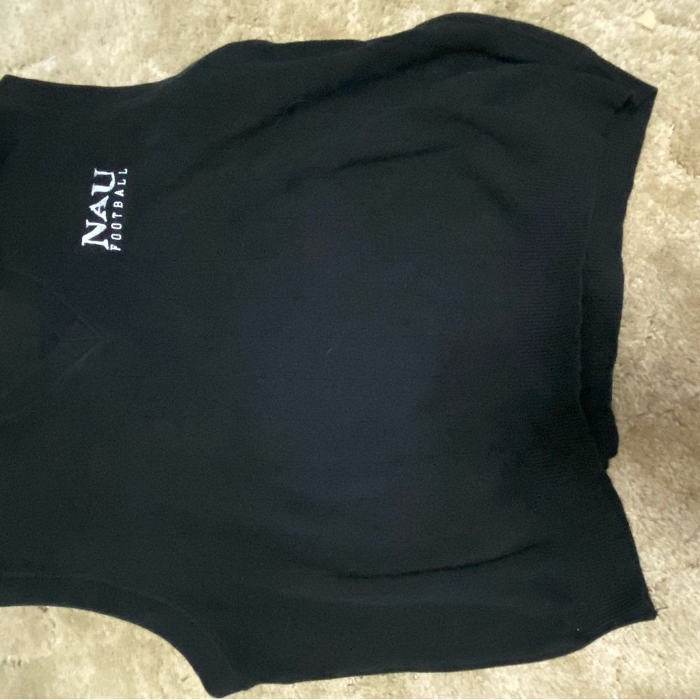 Black NAU football sweater vest